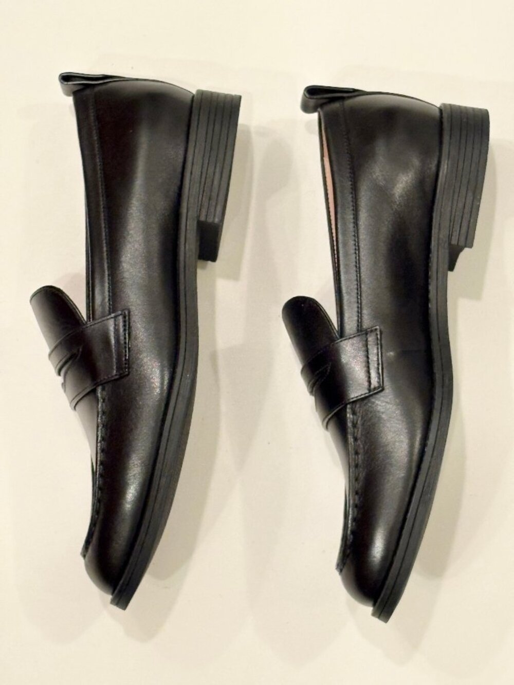 NIB Cole Haan black leather penny loafers, women's 8B - Picture 4 of 7